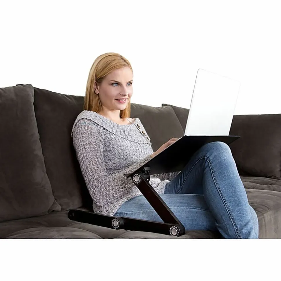 Uncaged Ergonomics WorkEZ Professional Adjustable Tilt Ergonomic Aluminum Laptop Stand Lap Desk