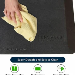 Uncaged Ergonomics 20x34" Anti Fatigue Mat| Sit Stand Up Standing Desk Garage Workshop Kitchen Comfort Cushion Floor Mat