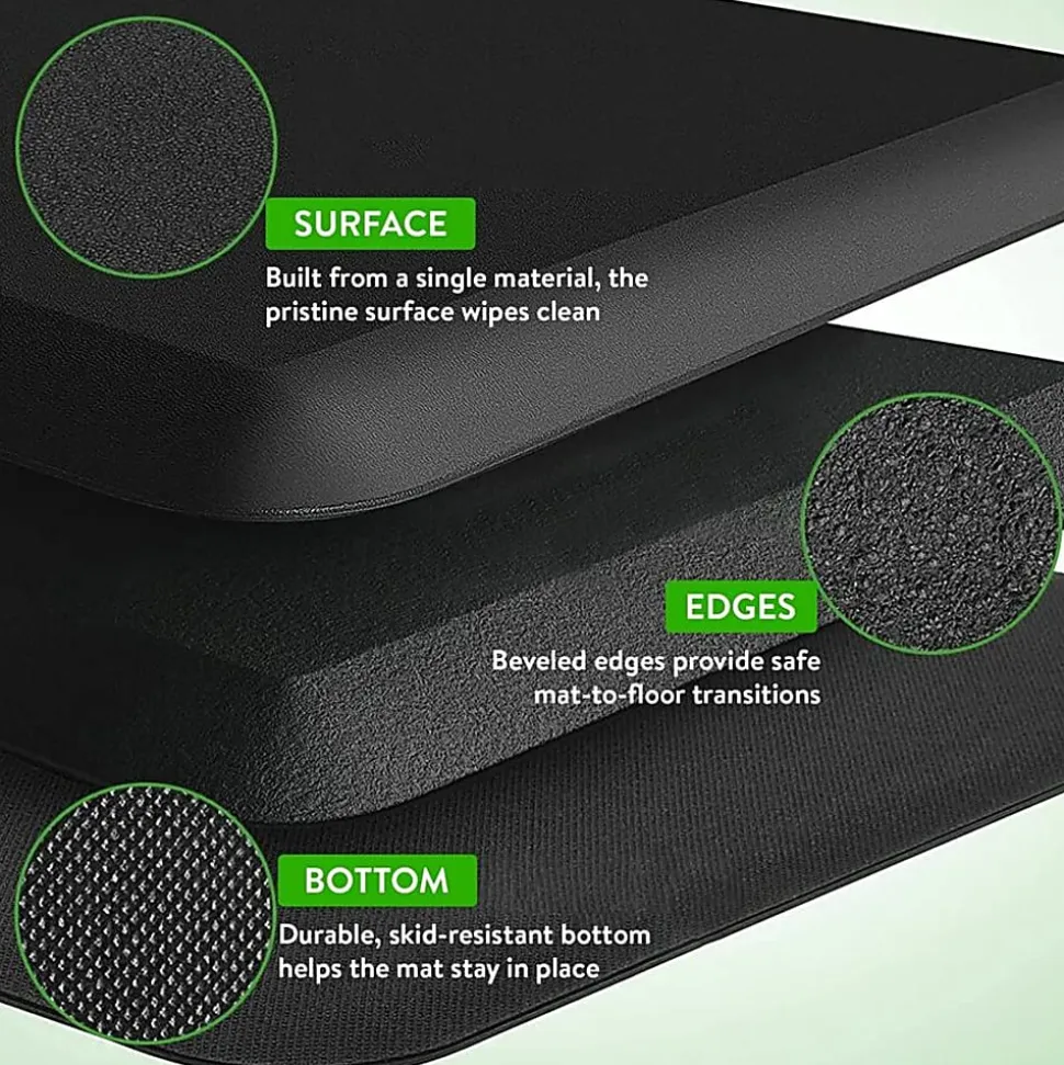 Uncaged Ergonomics 20x34" Anti Fatigue Mat| Sit Stand Up Standing Desk Garage Workshop Kitchen Comfort Cushion Floor Mat