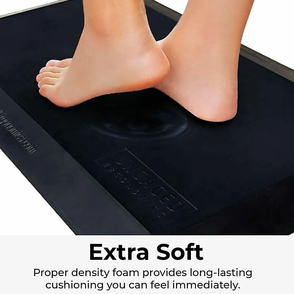 Uncaged Ergonomics 20x34" Anti Fatigue Mat| Sit Stand Up Standing Desk Garage Workshop Kitchen Comfort Cushion Floor Mat