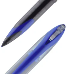 uni-ball® AIR™ Rollerball Pen, Medium Point, 0.7 mm, Black Barrel, Blue Ink, Pack Of 12