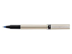 uni-ball® Deluxe Rollerball Pens, Fine Point, 0.7 mm, Gold Barrel, Blue Ink, Pack Of 12