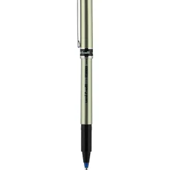 uni-ball® Deluxe Rollerball Pens, Fine Point, 0.7 mm, Gold Barrel, Blue Ink, Pack Of 12