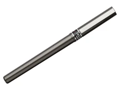 uni-ball® Deluxe Rollerball Pens, Micro Point, 0.5 mm, Charcoal Barrel, Blue Ink, Pack Of 12
