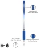 uni-ball® Gel Grip™ Pens, Medium Point, 0.7 mm, Clear Barrel, Blue Ink, Pack Of 12