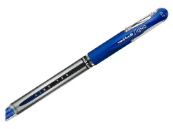 uni-ball® Gel Grip™ Pens, Medium Point, 0.7 mm, Clear Barrel, Blue Ink, Pack Of 12