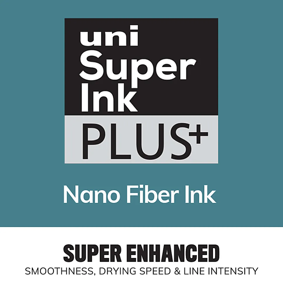 uni-ball® 307™ Gel Pen, Medium Point, 0.7 mm, Black Barrel, Black Ink, Pack Of 12