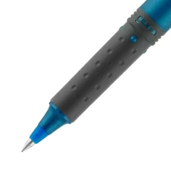 uni-ball® Grip Rollerball Pens, Micro Point, 0.5 mm, Blue Barrel, Blue Ink, Pack Of 12