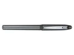 uni-ballĀ® Grip Rollerball Pens, Micro Point, 0.5 mm, Black Barrels, Black Ink, Pack Of 12