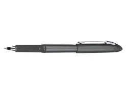 uni-ball® Grip Rollerball Pens, Micro Point, 0.5 mm, Black Barrels, Black Ink, Pack Of 12