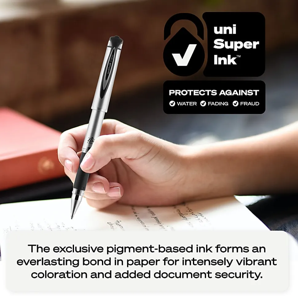 uni-ball® 207™ Impact™ Gel Pen Refills, Bold Point, 1.0 mm, Black, Pack Of 2 Refills