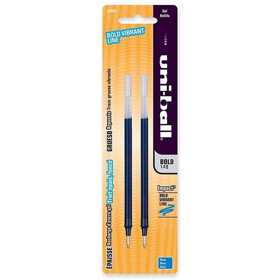 uni-ball® 207™ Impact™ Gel Pen Refills, Bold Point, 1.0 mm, Blue, Pack Of 2