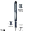 uni-ball® Jetstream™ Ballpoint Pens, Fine Point, 0.7 mm, Blue Barrel, Black Ink, Pack Of 12