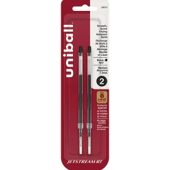 uni-ball® JetStream™ Refills, Bold Point, 1.0 mm, Black, Pack Of 2 Refills