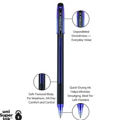 uniball® Jetstream™ 101 Rollerball Pens, Medium Point, 1.0mm, Assorted Barrels, Blue Ink, Pack Of 12