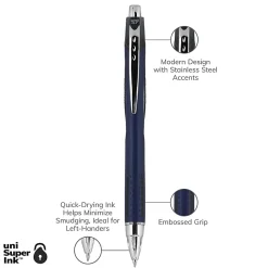 uniball JETSTREAM RT Ballpoint Pens, Fine Point (0.7mm), Black, 12 Count