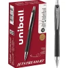 uniball® Jetstream™ RT Retractable Ballpoint Pens, Medium Point, 1.0 mm, Black Ink, Pack of 12
