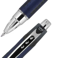 uniball® Jetstream™ RT Retractable Ballpoint Pens, Fine Point, 0.7 mm, Blue Barrel, Black Ink, Pack Of 3