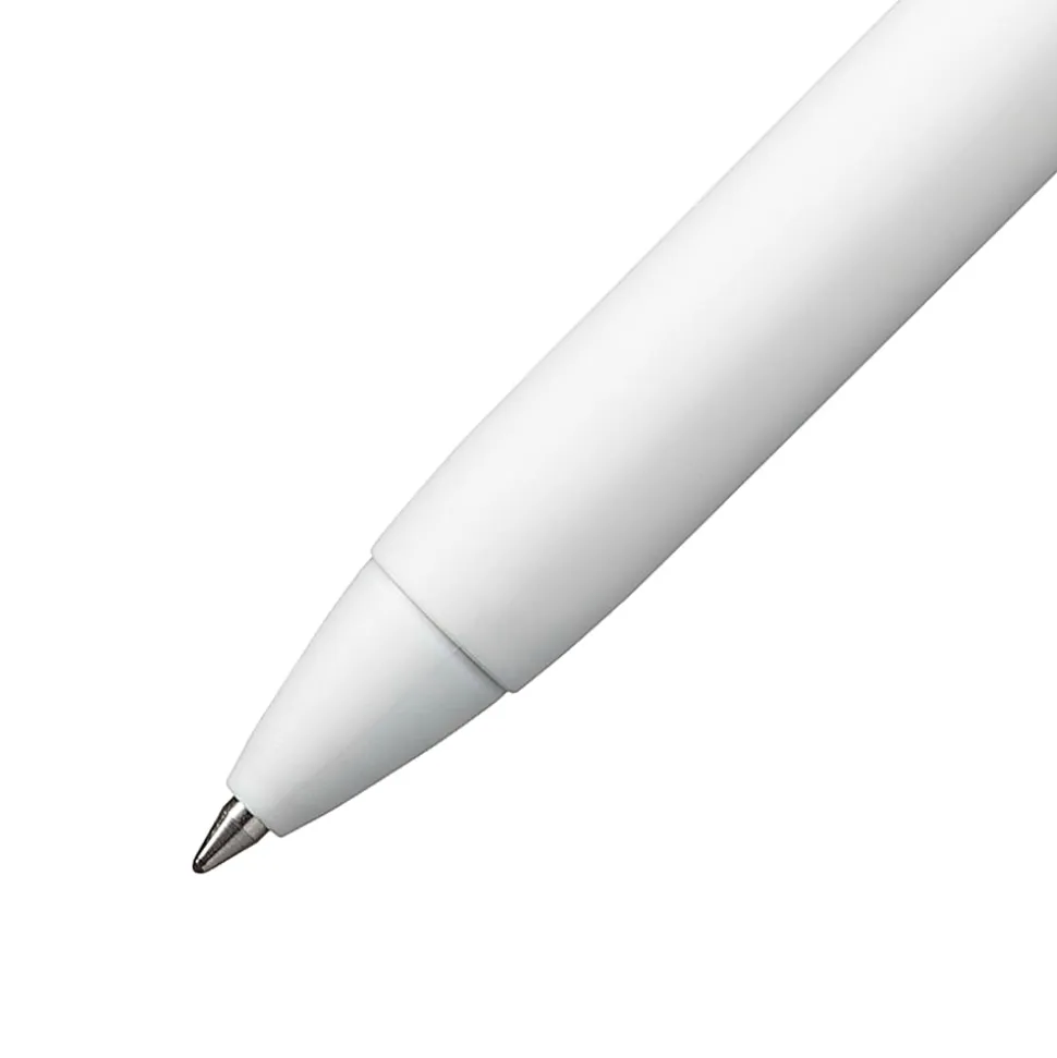 Uni-Ball® One Retractable Gel Pens, Medium Point, 0.7 mm, White Barrel, Blue/Black Ink, Pack Of 5 Pens