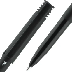 uni-ball® Onyx® Rollerball Pens, Fine Point, 0.7 mm, Black Barrel, Black Ink, Pack Of 12