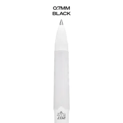 Uni-Ball 207 Plus+ Retractable Gel Pens, Medium Point, 0.7 mm, White Barrels, Black Ink, Pack of 4 Pens
