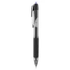 uni-ball® 207™ Retractable Fraud Prevention Gel Pens, Needle Point, 0.7 mm, Translucent Black Barrels, Blue Ink, Pack Of 12