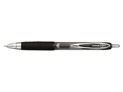 uni-ball® 207™ Retractable Fraud Prevention Gel Pens, Micro Point, 0.5 mm, Black Barrels, Blue Ink, Pack Of 12