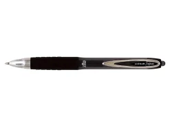 uni-ball® 207™ Retractable Fraud Prevention Gel Pens, Micro Point, 0.5 mm, Black Barrels, Blue Ink, Pack Of 12