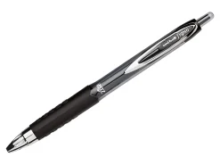uni-ball® 207™ Retractable Fraud Prevention Gel Pens, Medium Point, 0.7 mm, Black Barrels, Black Ink, Pack Of 12 Pens
