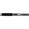 uni-ball® 207™ Retractable Fraud Prevention Gel Pens, Micro Point, 0.5 mm, Black Barrels, Black Ink, Pack Of 12