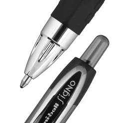 uni-ball® 207™ Retractable Fraud Prevention Gel Pens, Bold Point, 1.0 mm, Translucent Gray Barrel, Black Ink, Pack Of 12