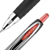 uni-ball® 207™ Retractable Fraud Prevention Gel Pens, Medium Point, 0.7 mm, Black Barrels, Red Ink, Pack Of 12