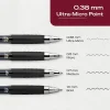 uniball™ 207 Retractable Gel Pens, 0.38mm Ultra Micro Point, Black Ink, 12 Count
