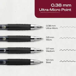 uniball™ 207 Retractable Gel Pens, 0.38mm Ultra Micro Point, Blue Ink, 12 Count