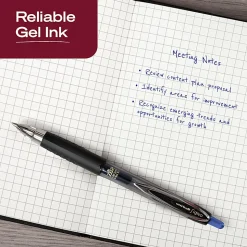 uniball™ 207 Retractable Gel Pens, 0.38mm Ultra Micro Point, Blue Ink, 12 Count