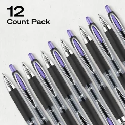 uniball™ 207 Retractable Gel Pens, 0.7mm Medium Point, Violet Ink, 12 Count