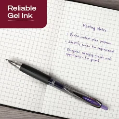 uniball™ 207 Retractable Gel Pens, 0.7mm Medium Point, Violet Ink, 12 Count