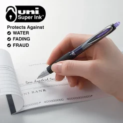 uniball™ 207 Retractable Gel Pens, 0.7mm Medium Point, Violet Ink, 12 Count