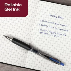uniball™ 207 Retractable Gel Pens, 0.7mm Medium Point, Blue Ink, 4 Count