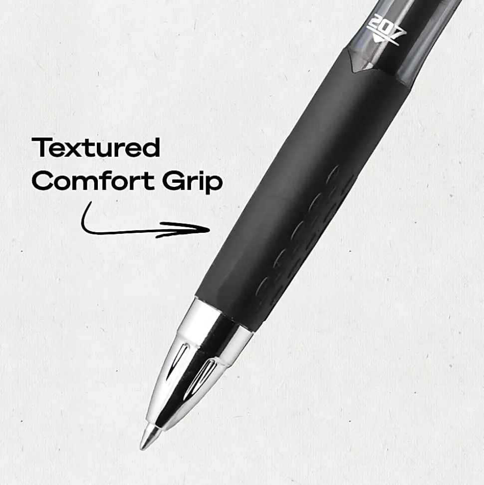 uniball™ 207 Retractable Gel Pens, 0.7mm Medium Point, Black Ink, 36 Count