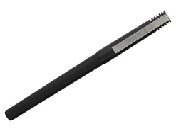 uni-ball® Rollerball™ Pens, Micro Point, 0.5 mm, 80% Recycled, Black Barrel, Black Ink, Pack Of 12 Pens