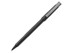 uni-ball® Rollerball™ Pens, Micro Point, 0.5 mm, 80% Recycled, Black Barrel, Black Ink, Pack Of 12 Pens