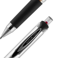 uni-ball® RT Gel Pens, 207™ Impact™, Bold Point, 1.0 mm, Gray Barrel, Red Ink, Pack Of 12