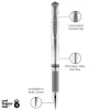 Uni-Ball Signo Gel Impact Pens, Bold Point (1.0mm), Silver Metallic