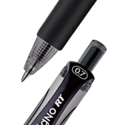 uni-ball® Signo Gel RT™ Retractable Pens, Medium Point, 0.7 mm, Silver Barrel, Black Ink, Pack Of 12 Pens