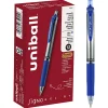 uni-ball® Signo Gel RT™ Retractable Pens, Medium Point, 0.7 mm, Silver Barrel, Blue Ink, Pack Of 12 Pens