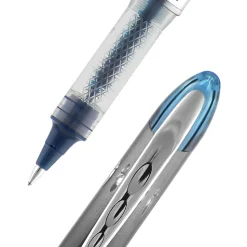 uni-ball® Vision™ Elite™ BLX Infusion Liquid Ink Rollerball Pens, Micro Point, 0.5 mm, Black Barrel, Black/Blue Ink, Pack Of 12