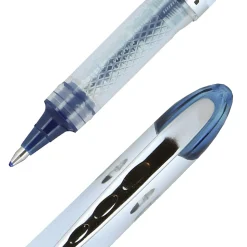 uni-ball® Vision™ Elite™ Liquid Ink Rollerball Pen, Bold Point, 0.8 mm, Silver Barrels, Blue/Black Ink