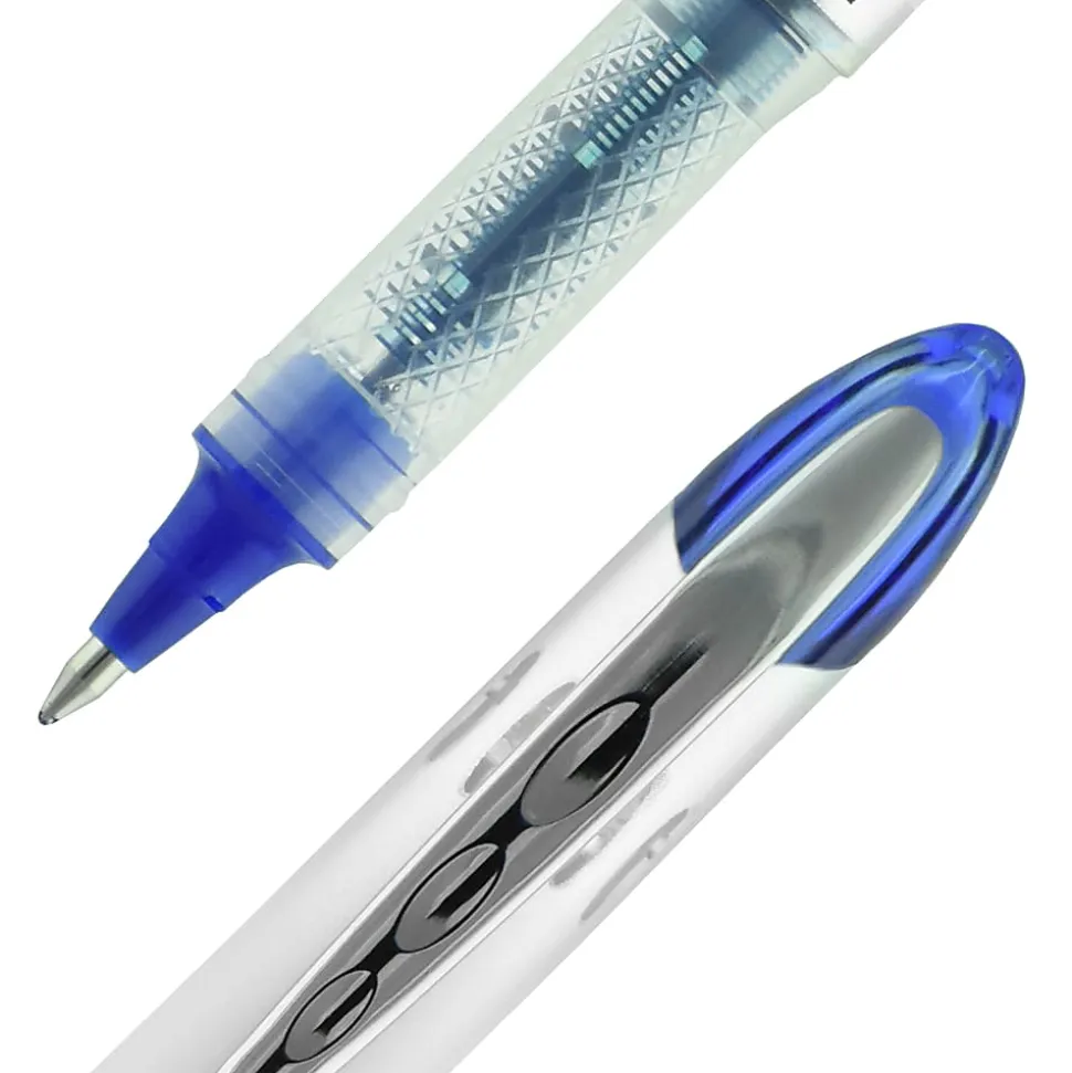 uni-ball® Vision™ Elite™ Liquid Ink Rollerball Pens, Bold Point, 0.8 mm, Black Barrel, Assorted Ink Colors, Pack Of 8