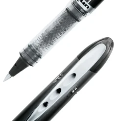 uni-ball® Vision™ Elite™ Liquid Ink Rollerball Pens, Micro Point, 0.5 mm, Black Barrel, Black Ink, Pack Of 12